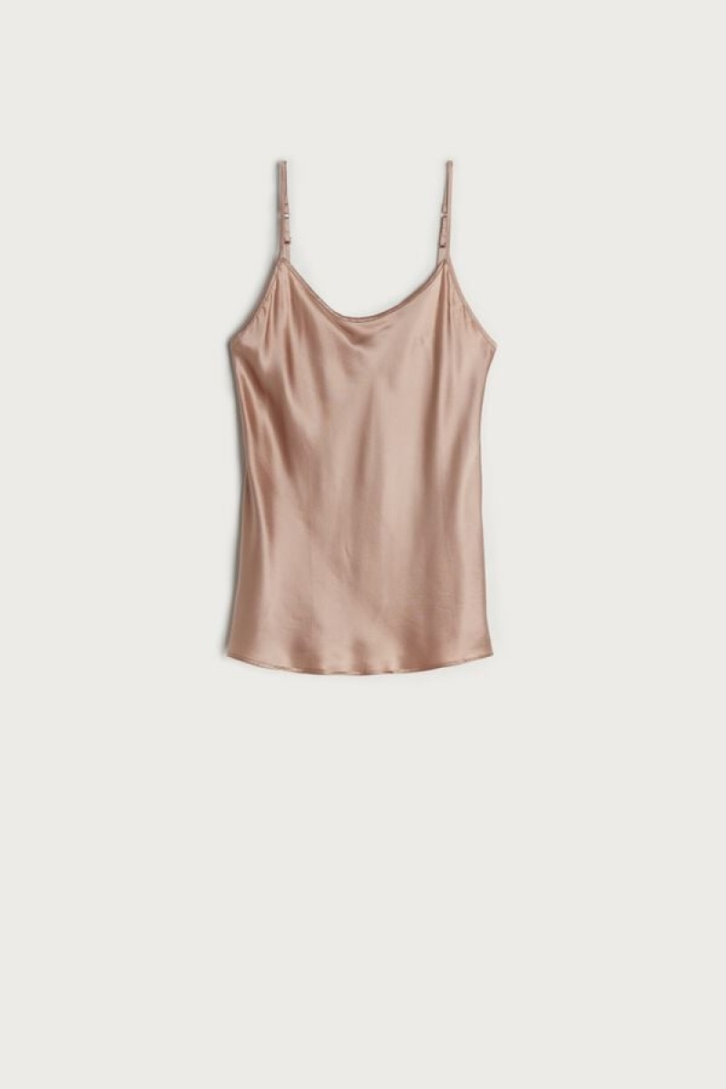 Intimissimi Top in Silk Satin Natural | FNLHY31905